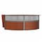 Linea Italia Reception Desk 11.1 ft D X 46 in H, 11.8 ft W X Thermofused Laminate, Cherry, Clear ZUC319 - alternate 6